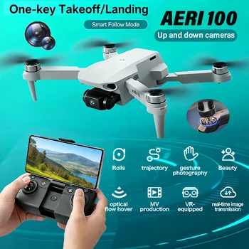 Mini Elicottero RC Aeri 100 Drone Professionale 8K FPV con Telecamera di Sicurezza, Ritorno Automatico, UHD WiFi, Telecomando, Giocattolo Volante per Bambini