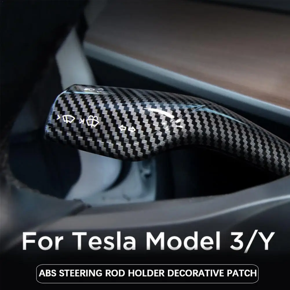 

1 Pair Steering Wheel Whift Protection Cover For Tesla Model 3 Model Y Car Column Shift Knob Cover Decor For Tesla