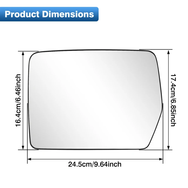 New Convex Right Mirror Glass For 17-18 Kia Forte, Forte5 W/O Backing - Foto 5