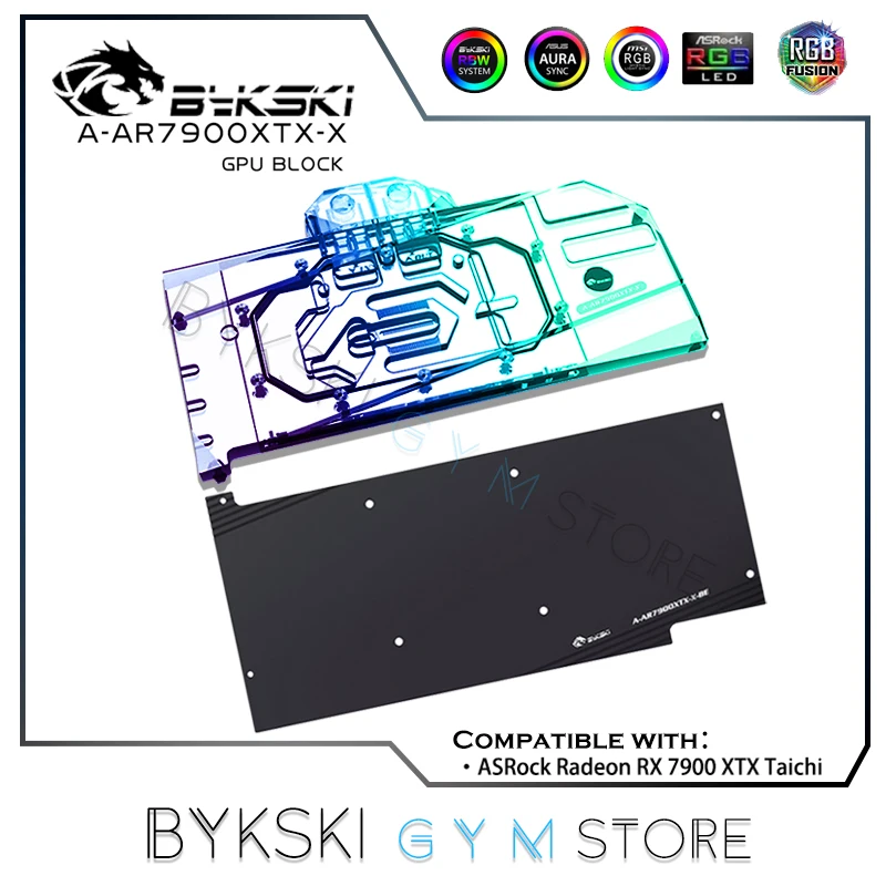 Bykski 7900 Gpu Water Block Uso Per Asrock Amd Radeon Rx 7900 Xtx Taichi Card/Radiatore Di Raffreddamento In Rame Rgb Aura/ A-Ar7900Xtx-X