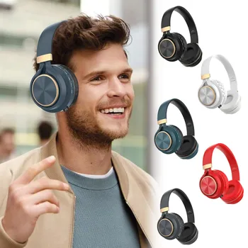 Portable Head Mounted Wireless Blueteeth Headphones Lightweight Foldable Headphone For Sport For Earbuds Noise Cancellation 2