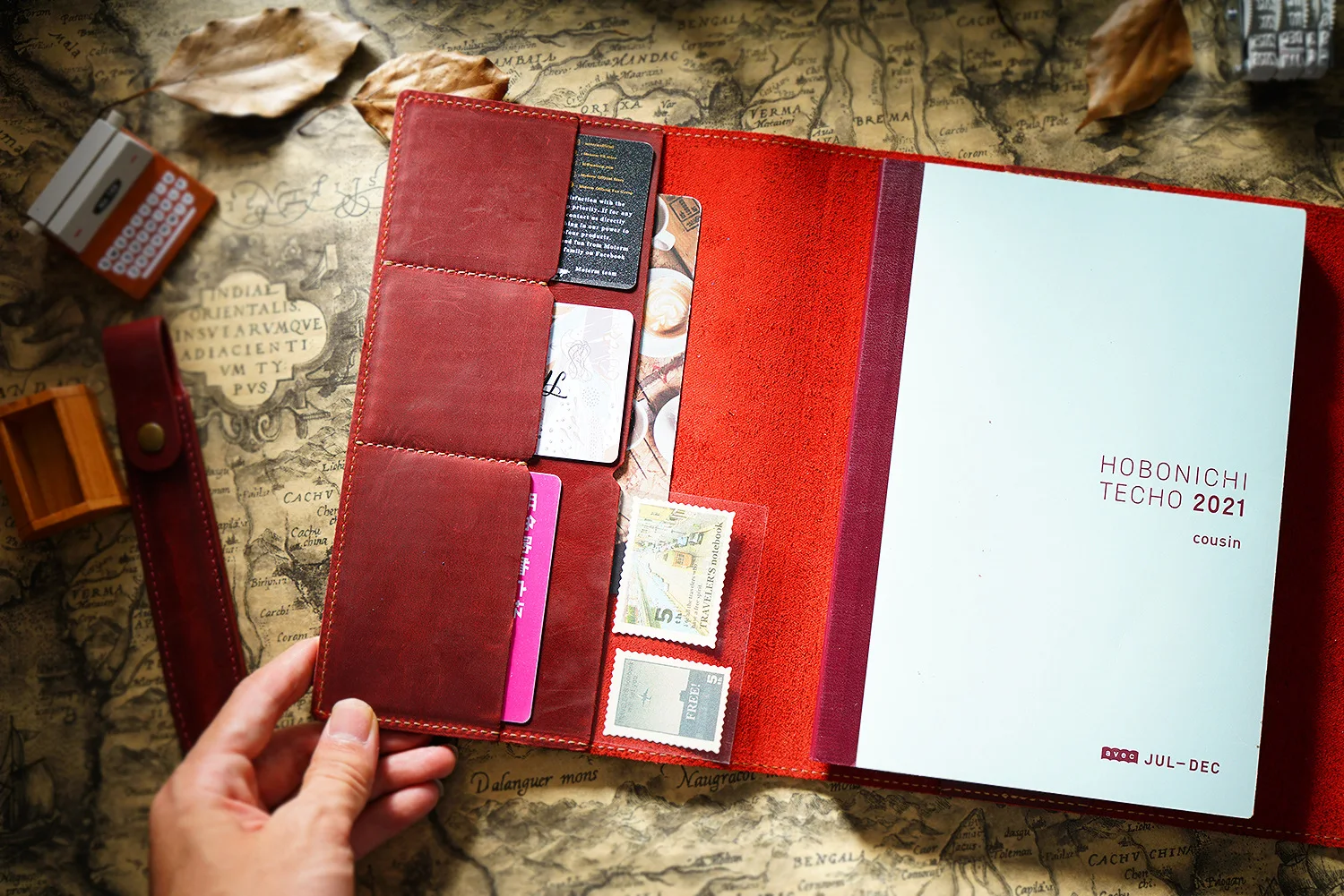Echtes Leder, A5-Format, Skizzenbuch, Tagebuch, Notizbuch, Vintage-Notizblock aus Rindsleder, kreativer Unisex-Notizbuchschutz mit Einsätzen – Detail 9