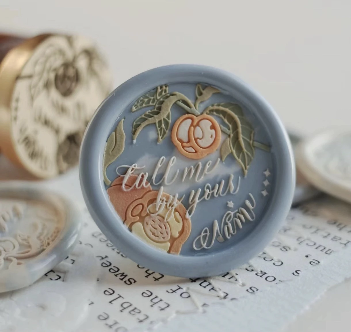 Handmade Pure Copper Seal Stamp Fire Seal  Pattern Color Matching Beautiful Design Student DIY Stationery Busin Supplies