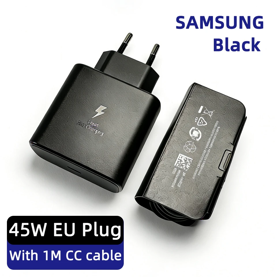 Fast Charge Type C Adapter with 45W/60W Power Delivery & EU Cable