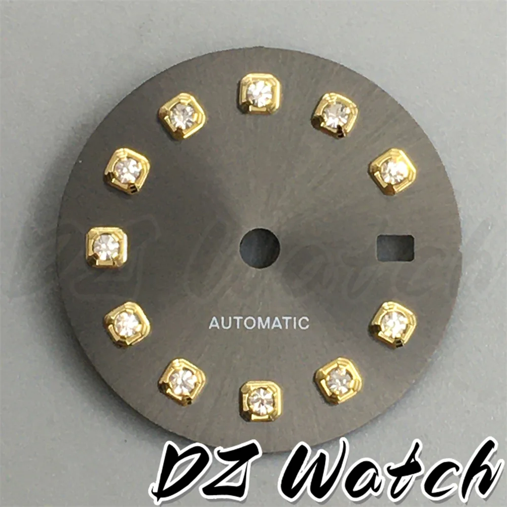 Stunning 20.5mm Multicolor Sunburst Watch Dial with Diamond Markers and Date Window