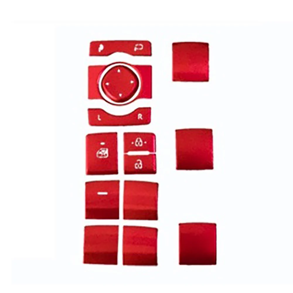 Car Door Window Lift Switch Button Cover Trim Sticker Sequin for Toyota RAV4 2019 2020 2021 Accessories, Red,14 PCS 1 Car Door Window Lift Switch Button Cover Trim Sticker Sequin for Toyota RAV4 2019 2020 2021 Accessories, Red,14 PCS 1