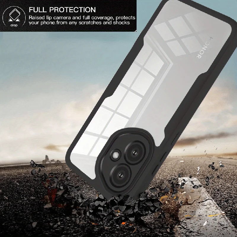360 Full Body Shockproof Transparent Phone Case with Built-in Screen Protector