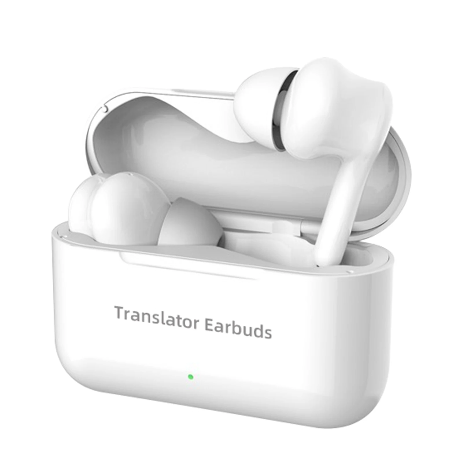 M6 Wireless Earbuds BT Headphones Translator Ear Buds w/ Microphones Charging Case Support Real-time Translation in 71 Languages