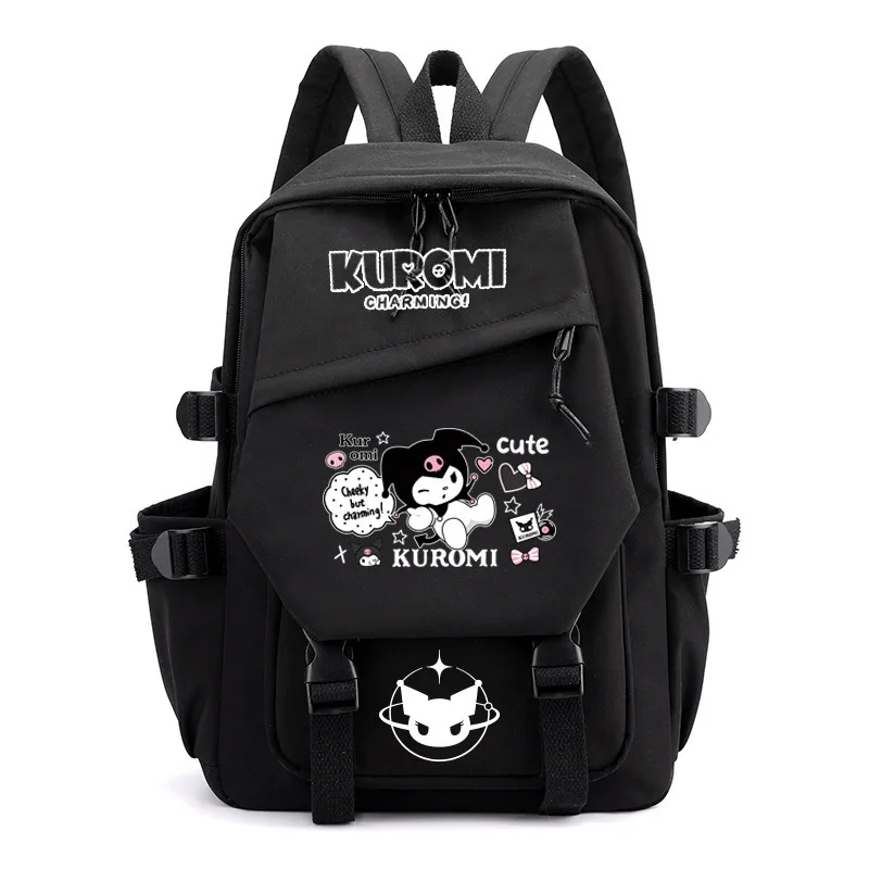 

Женский рюкзак с мультипликационным аниме Sanrio Kuromi, милый вместительный школьный ранец в японском стиле для учеников, Детская сумка для ноутбука, подарок на день рождения