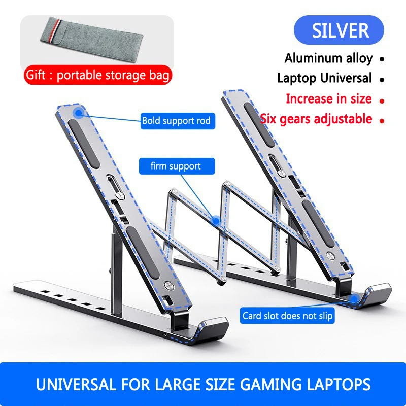 2022 NEW LS501 Aluminum Alloy Laptop Stand Notebook Computer Accessories Stand for Laptops Compatible with 10-15.6 Inch Notebook best laptop cooling stand Laptop Accessories