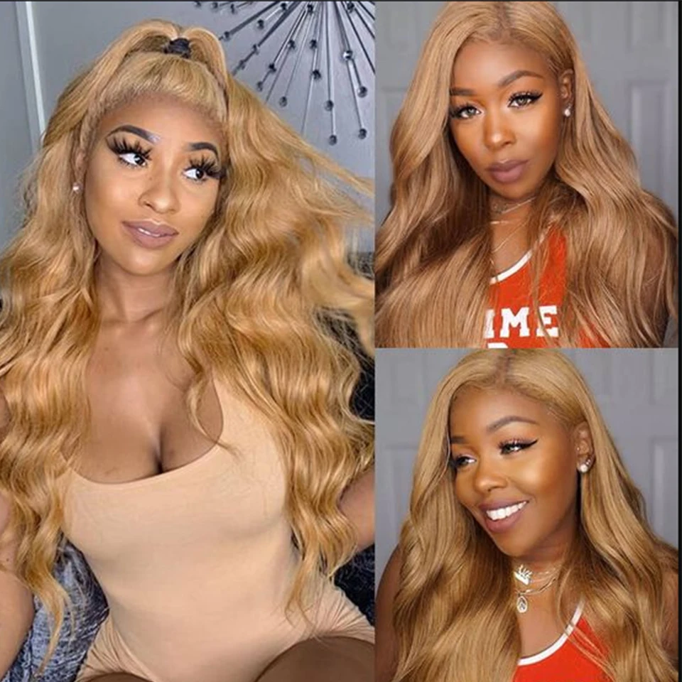 Human Hair Bundles For Women 28 Inch Brown Remy Brazilian Hair Extensions Single Bundles Body Wave Blonde