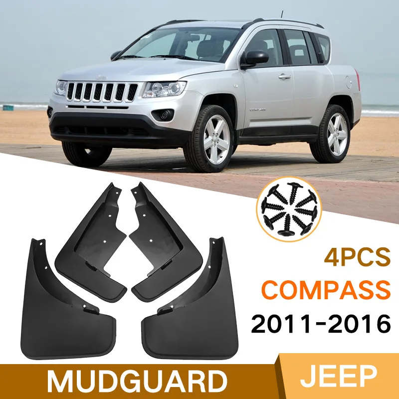 

MudFlaps FOR Jeep Compass 2011-2016 (4PCS) Car Splash Guards Fender Set Parts Front Rear Mud Flaps Automotive Accessories