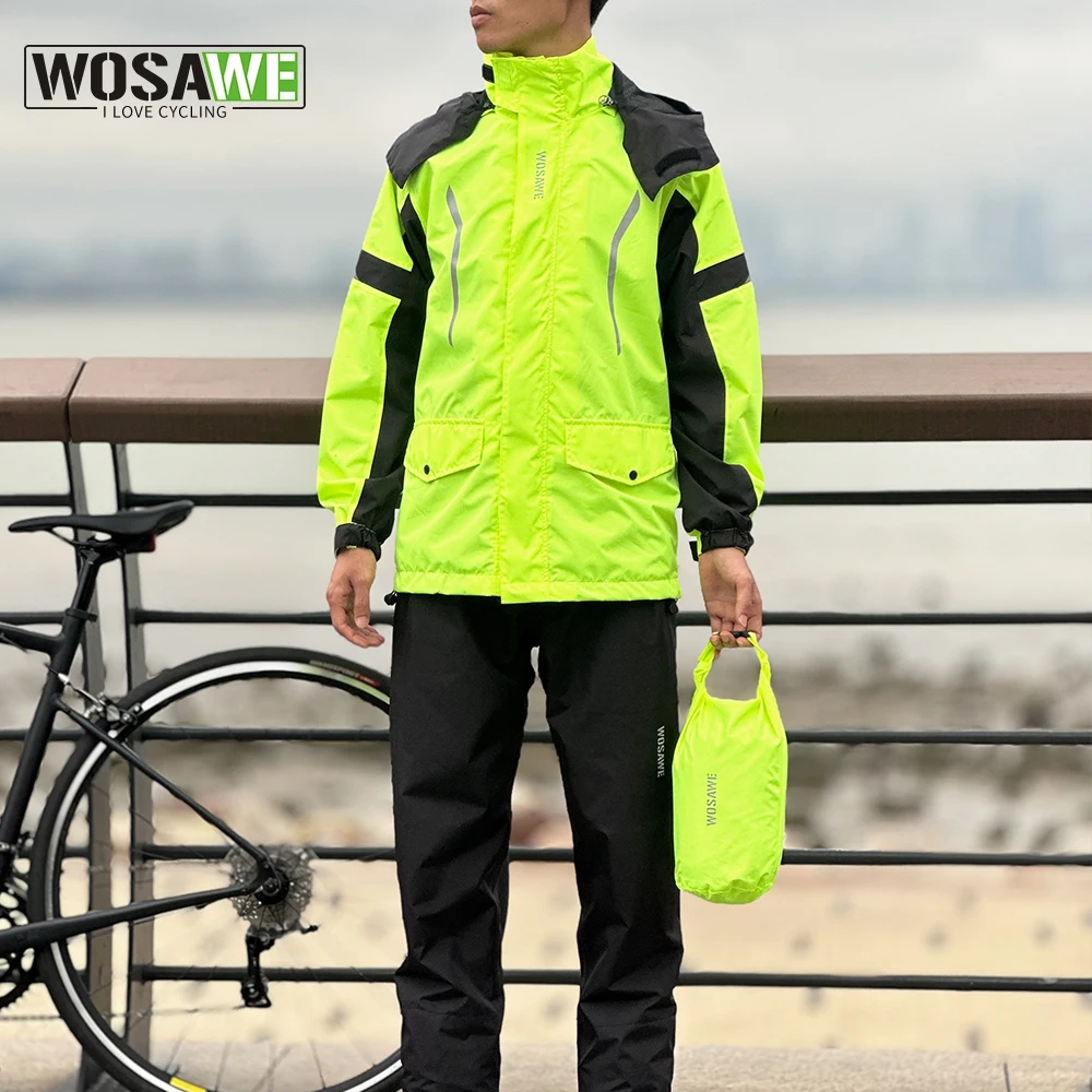 WOSAWE-chubasquero para motocicleta para hombre y mujer, traje de chaqueta  para Moto, ropa de lluvia para exteriores, mono, abrigo impermeable -  AliExpress