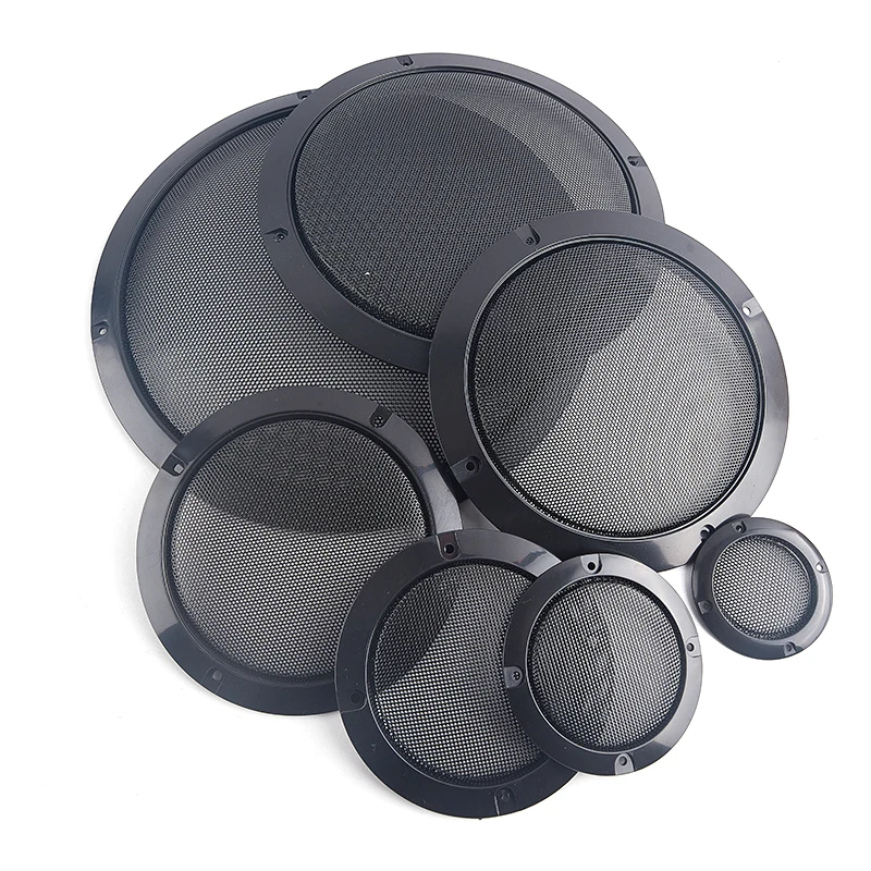 Grilles Pour Enceintes 5 Pouces – 2 Pièces En Acier Noir – Pour Haut-parleurs DIY Ou Voiture