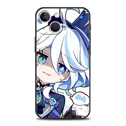 Genshin Impact Lovely Furina Luxury Soft TPU Phone Case - Sleek Black Cover - iPhone 13 Pro Max (A1)