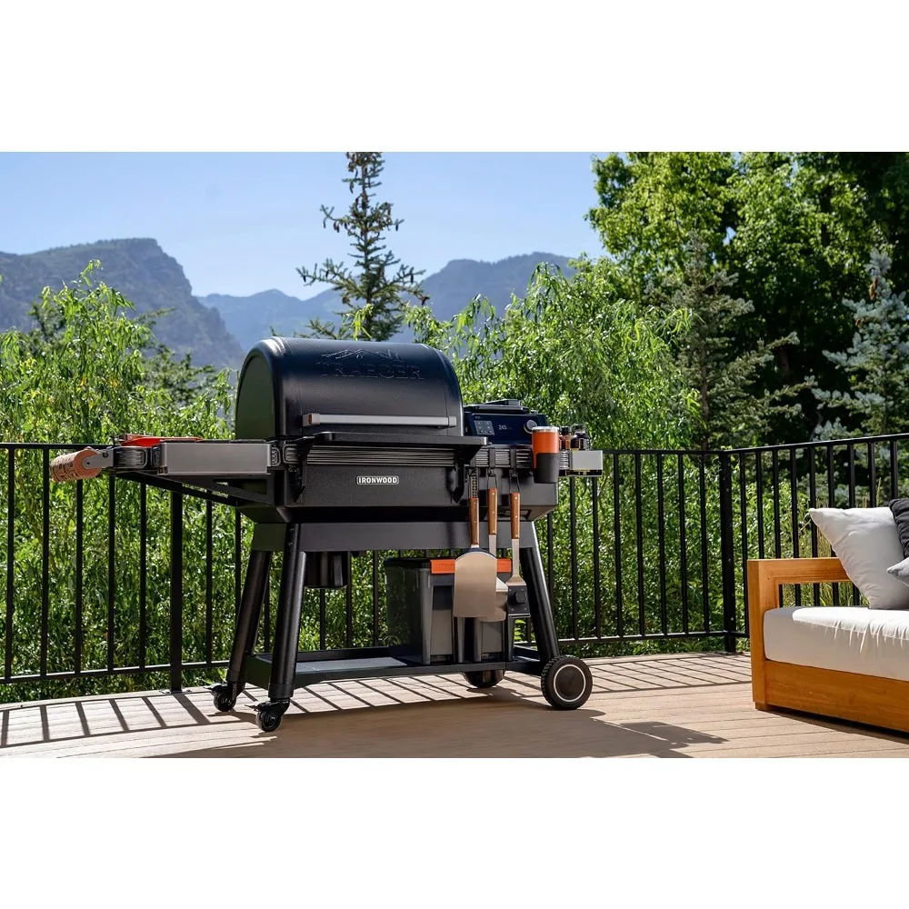 Grills Ironwood Electric Wood Pellet Grill and Smoker with WiFi and App Connectivity,BBQ Grills