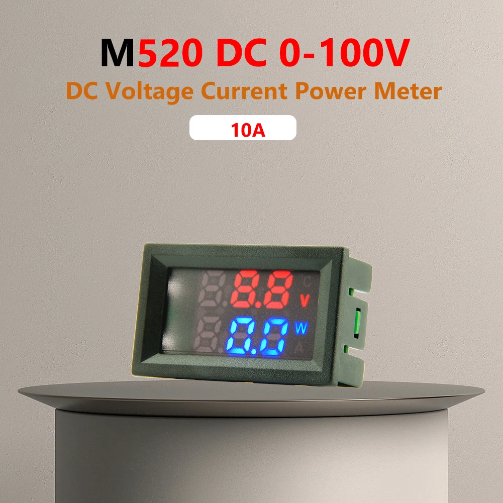 Dc 100v Amp Volt Gauge Dual Led Display 10a Voltage Current Meter
