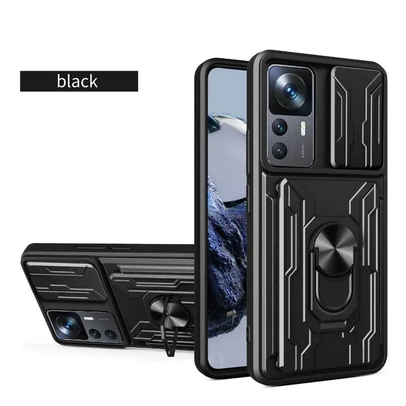 thumbnail image 1 of Funda de lujo a prueba de golpes para Xiaomi 13T Pro, Redmi Note 13, Pro Plus, PocoX6, Protector de lente deslizante, funda de armadura dura multifunción, 1 of 5