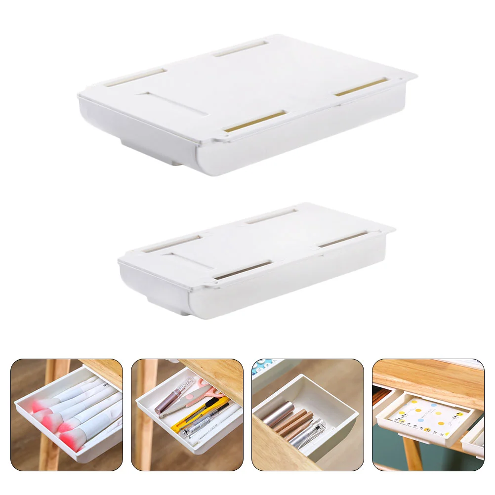 

2 PCS under Desk Storage Drawer Finishing Stationery Literature and Plastic