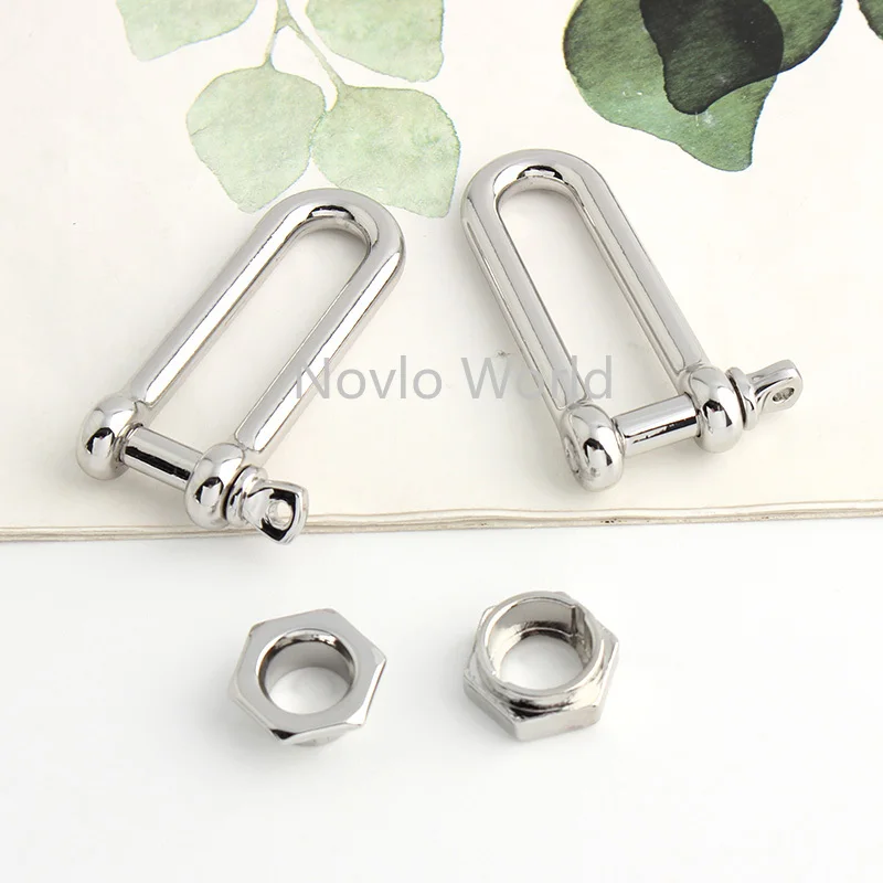 2-10Sets White Steel Eyelet Bag Connectors For Bags Belts Strap Handbags Purse Buckles Leather Crafts Adjustable DIY Accessories