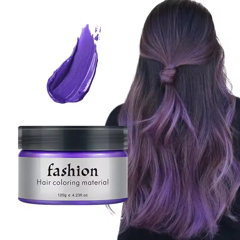 Hair Colour Wax Pretty Cowry Coloring Hair Mud Provides natural color with non-sticky finish for daily use parties and DIY styling