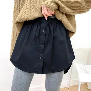 2025 Detachable Underskirt Women Fake Shirt Irregular Skirt Tail Blouse Hem Extender Fake Hem Mini Skirt Fake Hem Skirts Women 1