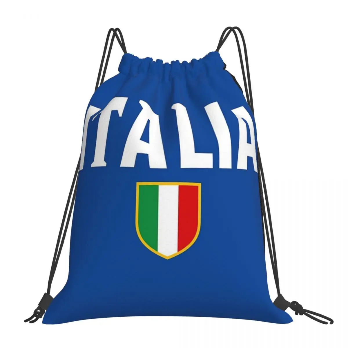 

Italia Flag Emblem Backpacks Fashion Portable Drawstring Bags Drawstring Bundle Pocket Sports Bag Book Bags For Man Woman School