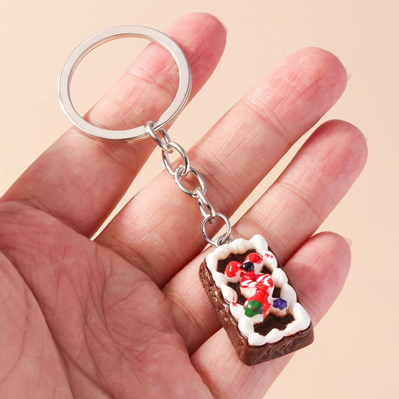 Niedlicher Harz-Simulations-Schlüsselanhänger für Lebensmittel, Kekse, Schokolade, Schlüsselanhänger für Autoschlüsselhalter, Handtasche, Anhänger, DIY-Schmuck, Geschenke – Detail 2