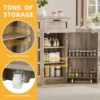 Can Cabinet with Drawers, Pull Out Trash Can, Hidden Trash Can Cabinet, Garbage Bin Cabinet, Kitchen Island with Trash Can Stora 3