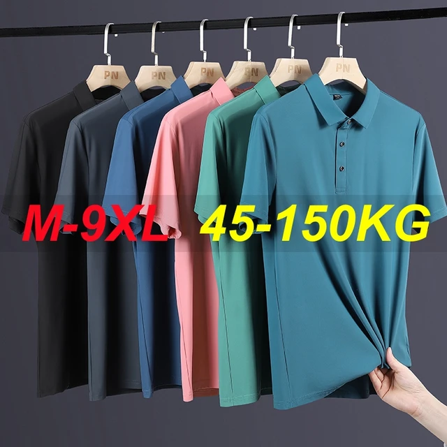 Été grande taille 7xl 8xl 9xl Polo hommes séchage rapide glace soie respirant Polo hommes surdimensionné affaires Polo marque vêtements 1
