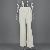 Linad élégant marron Satin pantalon à jambes larges femmes automne mode Beige taille haute pantalon rue Chic soie pantalons longs femme 2025 6