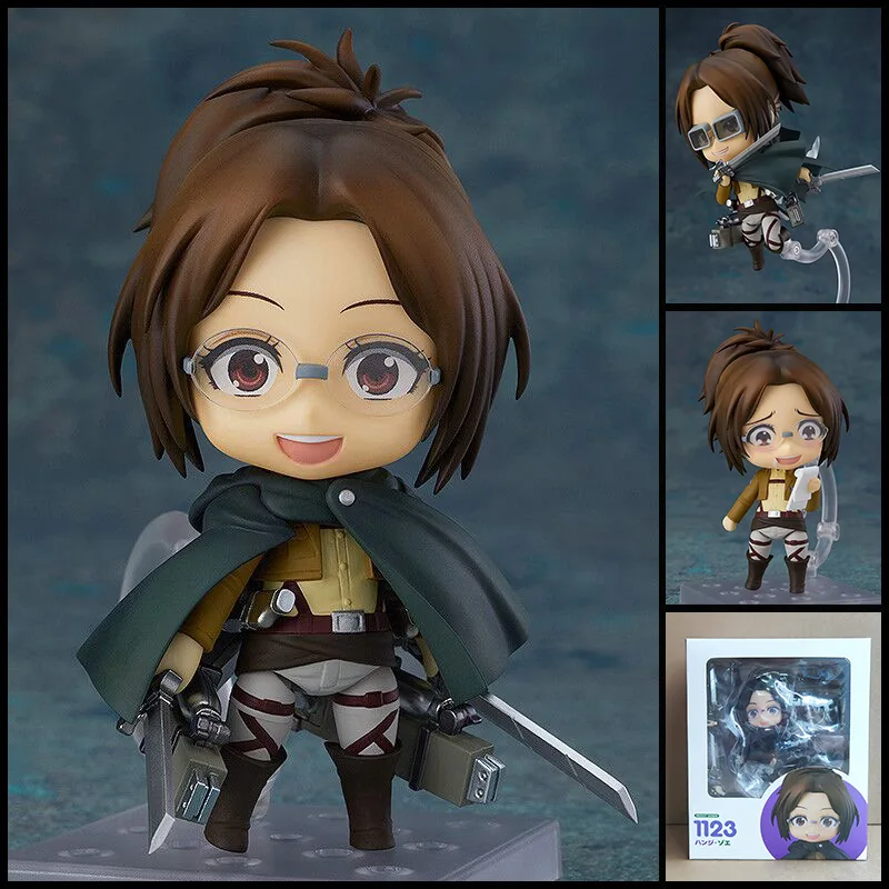 Attack On Titan Anime Action Figures - Hange Zoe, Eren Jaeger & Mikasa Ackerman Movable Dolls Ornament Gift