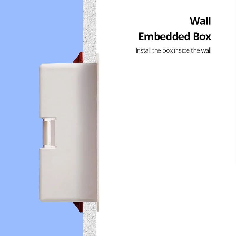 120mm Screw Distance Dry Lining Box For Gypsum Board Drywall Plasterboad 47mm Depth Wallpad 9M 3*6 Wall Switch Socket Cassette