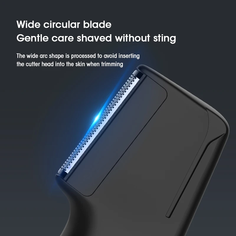 Body Hair Trimmer for Men Groin & Pubic Hair Trimmer Wet/Dry Cordless Body Groomer V-Shaped Trimming Head with 2 Comb Attachment, body trimmer