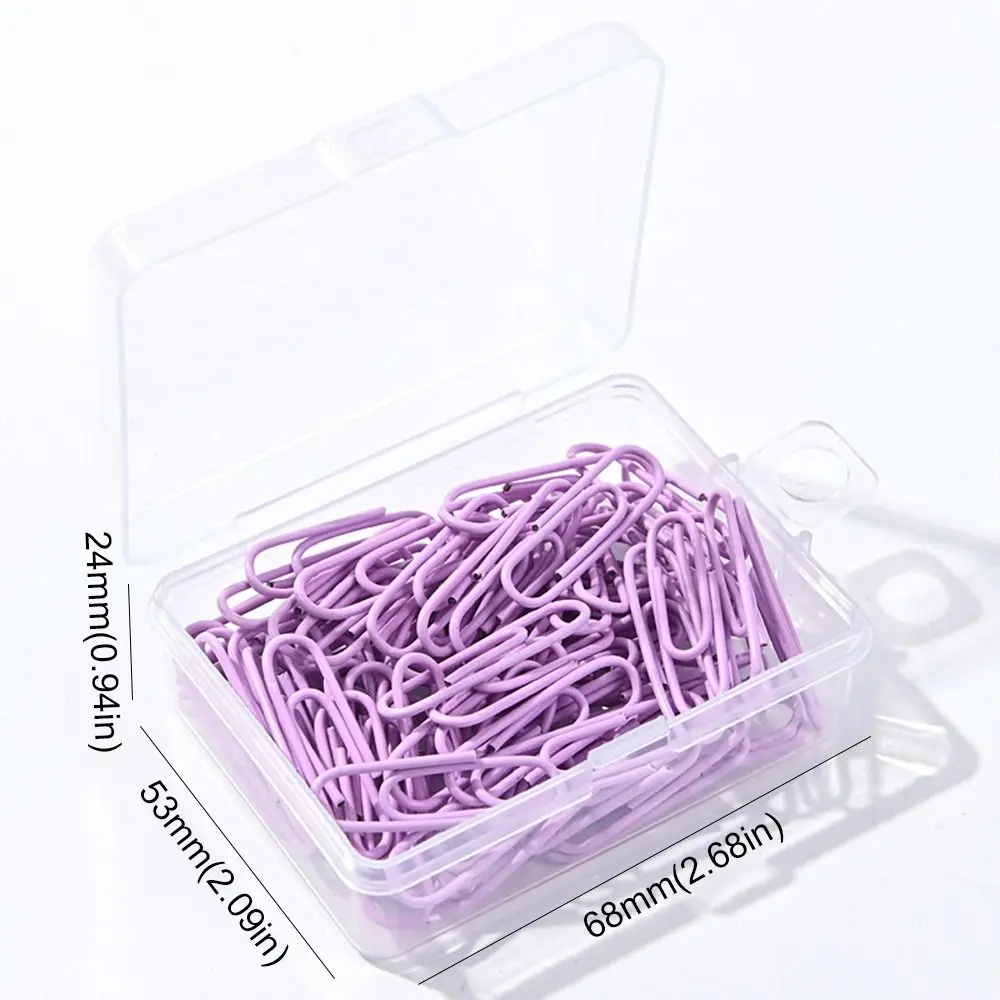 Paper Clips 50PCS File Holder Creative Metal Paper Clips Colored Binding Bookmark Clip