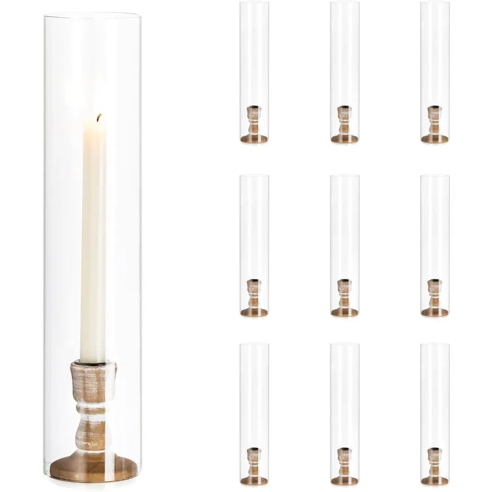 

Vintage Wooden Candle Holder Holder With Bottomless Cylindrical Candle Holder for Outdoor Wedding Holiday Event Decoration Home