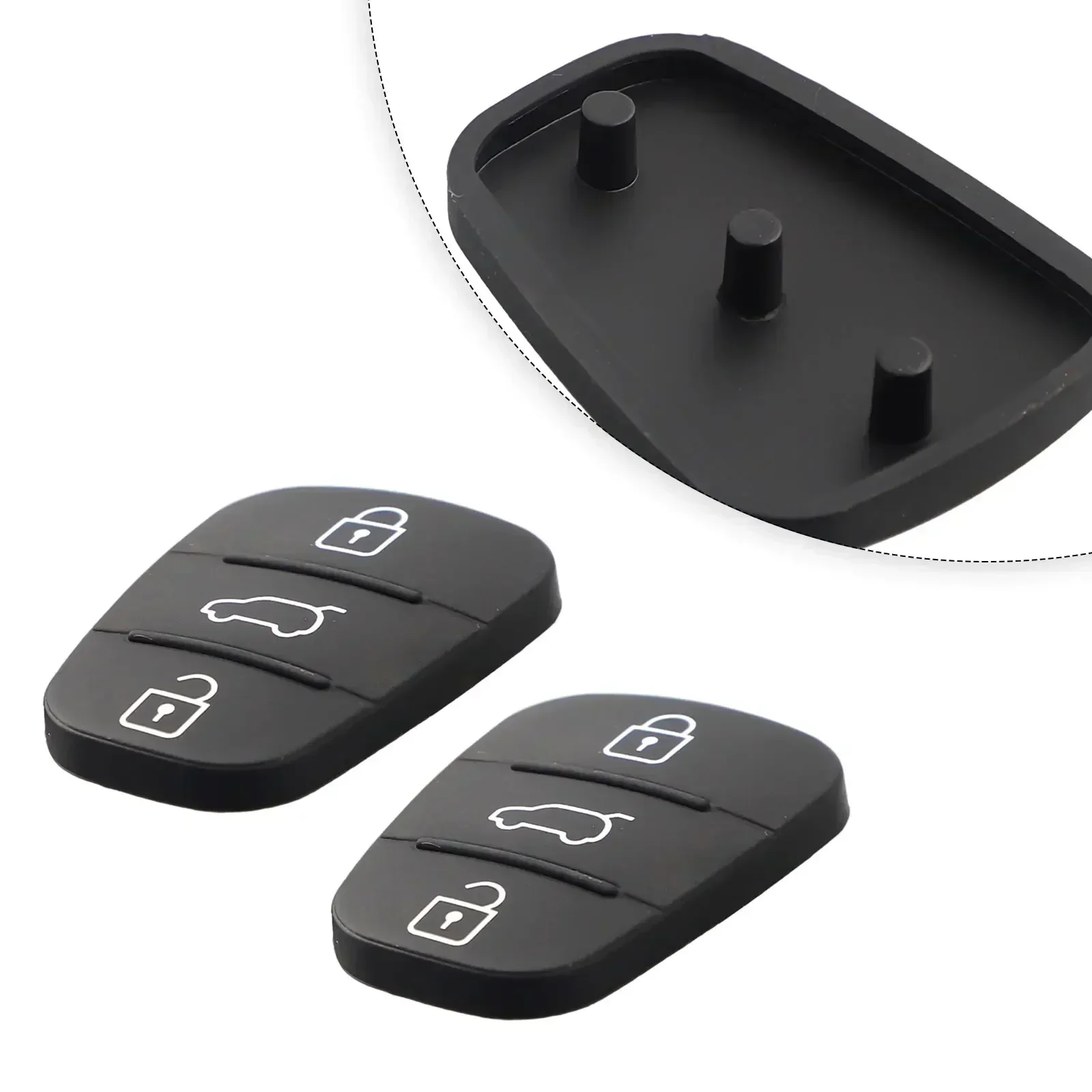 Keyforkess 10 Pz/lotto In Gomma Auto Tasto Chiave Pad Per Hyundai 3/4 - Foto 3