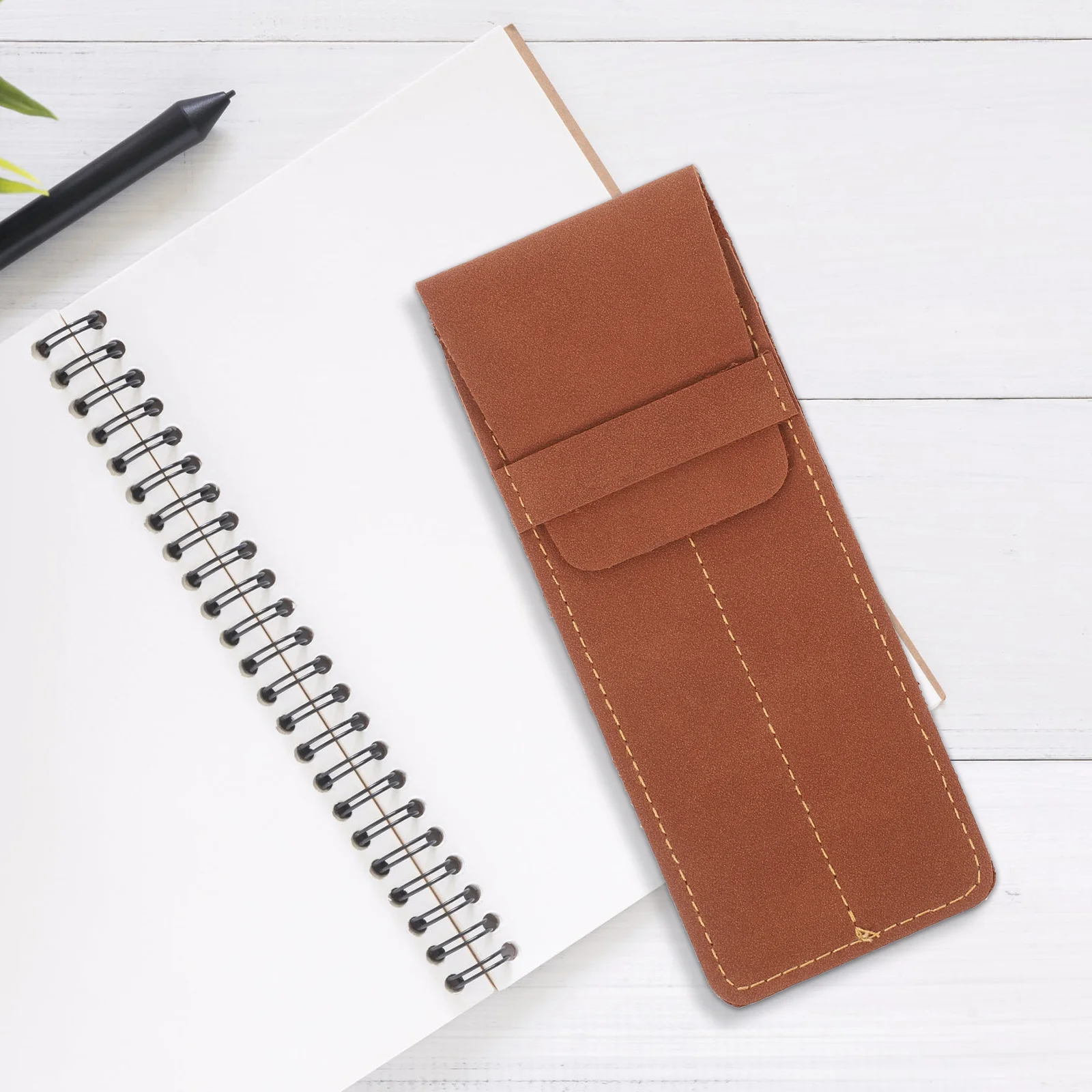 

2pcs Pen Sleeve Two-pen Holder Pouch Fountain Pen Ballpoint Pen Sleeve