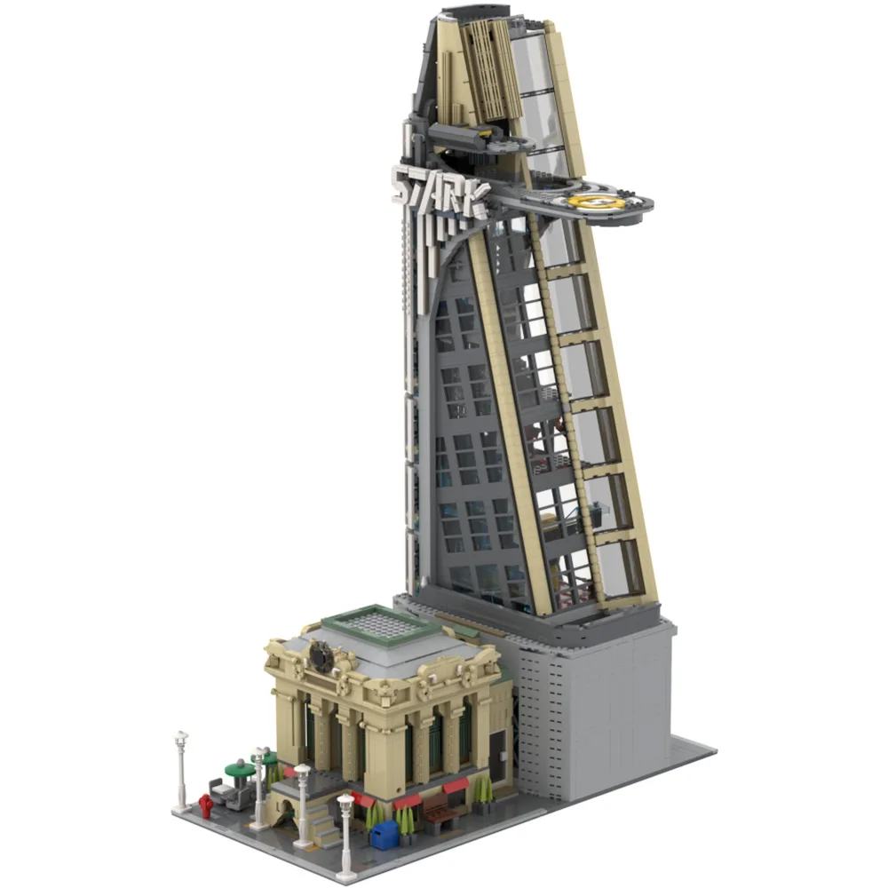 新しい季節 Moc Large Edifice Stark Tower A Part Building Blocks Set Famous Architecture Bricks Town Street View Toys For Children Birthday 別注商品 Pmra Mw