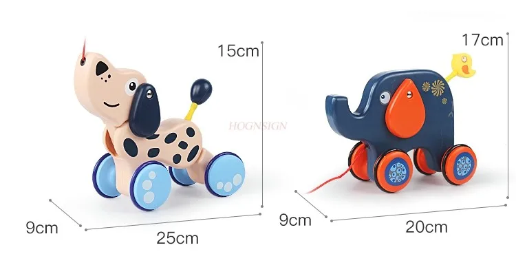 Children's leashed animal crawling, dragging, and crawling toys, 1-3 years old, towing and learning to walk 6