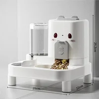 เครื่องให้น้ำและอาหารแมวแบบอัตโนมัติ 1 ชิ้น - ดีไซน์ชิ้นเดียว ป้องกันการหก ความจุขนาดใหญ่ 5