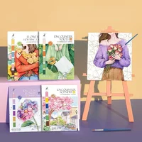 Kids Watercolor Coloring Book Portable Gouache Graffiti Painting Books Doodle Drawing Paper Educational Toys for Children Gifts 2