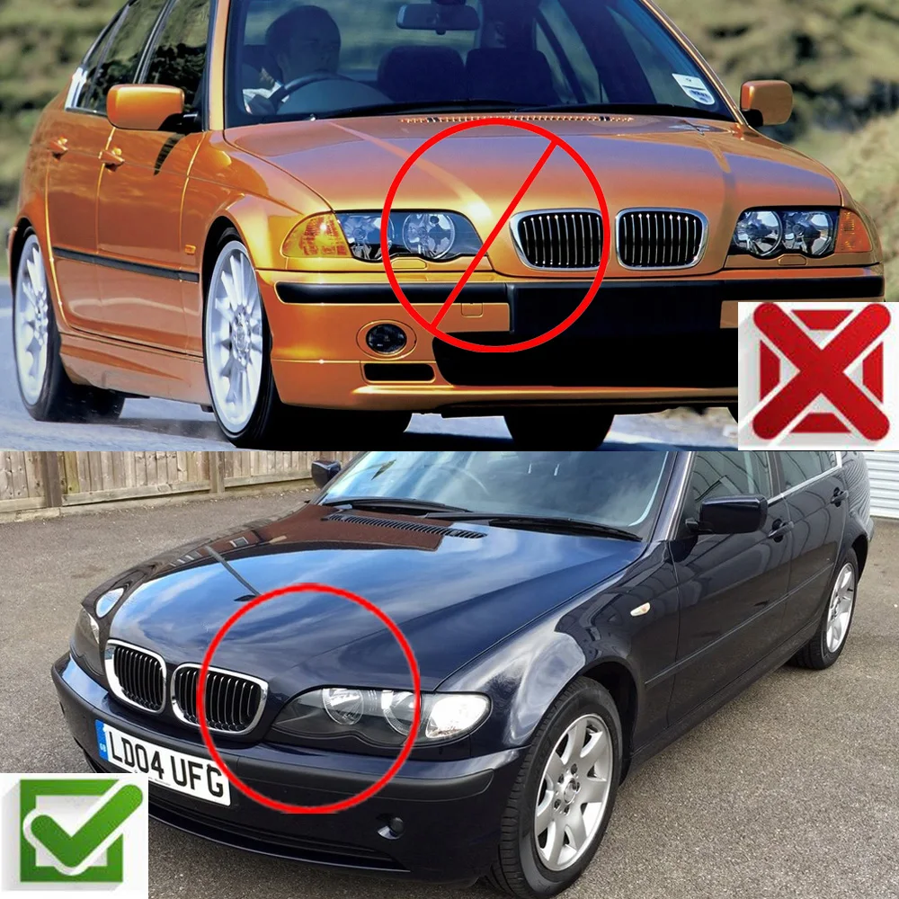 Bright Black Front Hood Kidney Grille Grill For Bmw E46 2002-2005 4d Sedan  320i 325i 325xi 330i 330xi - Racing Grills - AliExpress