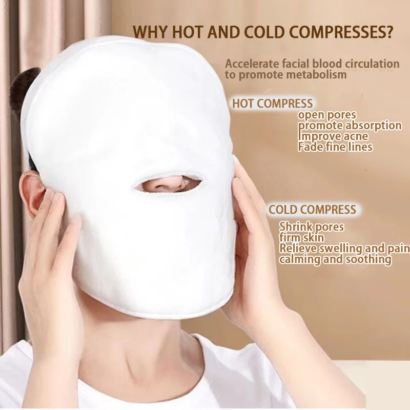 Toalla Facial en forma de cara, Toalla blanca hidratante e hidratante para  salón de belleza y máscara de compresa caliente fría, toalla Facial  engrosada - AliExpress