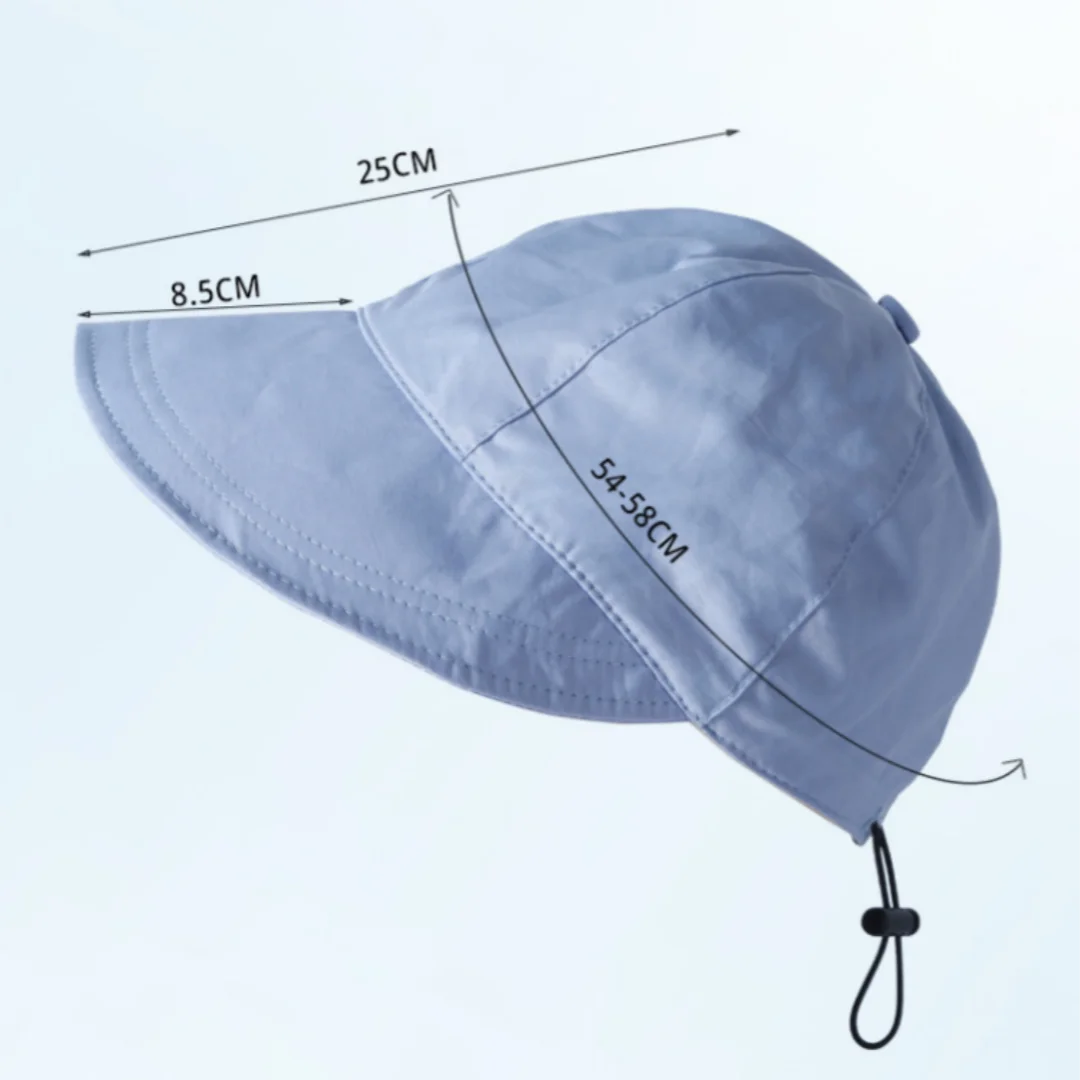 Foldable Sunhat Summer Outdoor Beach Fisherman Hat Sunscreen Protection Cap Adjustable Cotton Wide Brim Bucket Caps for Women