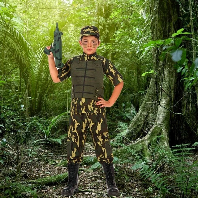 Disfraz Soldado Militar Hombre Adulto Camuflaje Carnaval Fiesta Teatro -  AliExpress