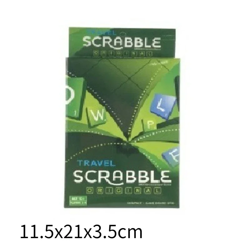 2-4 People English Spelling Solitaire Box Alphabet Chess Educational Toys Travel English Alphabet Scrabble Puzzle Board Game 6