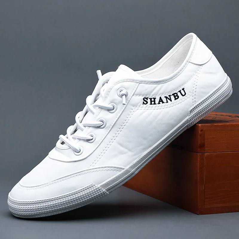 Plus Size 46 Men's Casual Shoes Lightweight Breathable Men Shoes Flat Sneakers White Lace-Up Tenis Masculino кроссовки мужские casoipra 2020 high top sneakers men casual shoes lace up breathable white sock shoes white shoes black chaussure homme zapatos