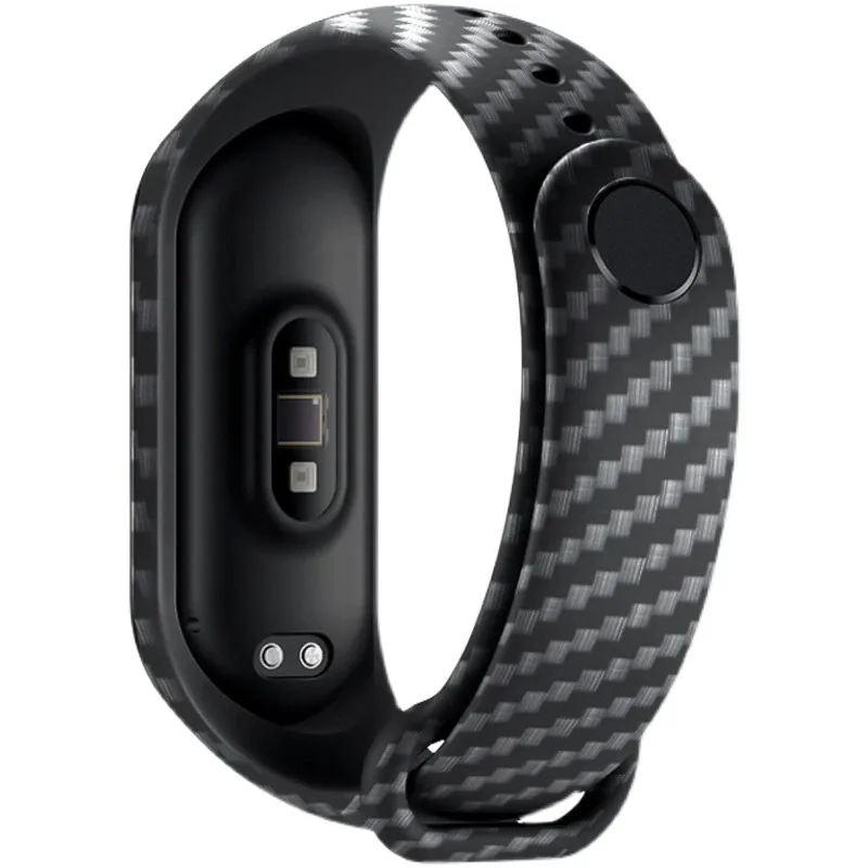 

Ремешок из углеродного волокна для Xiaomi Mi Band 7, спортивный силиконовый браслет для часов mi band band6, band4, для Xiaomi Mi Band 3 4 5 6