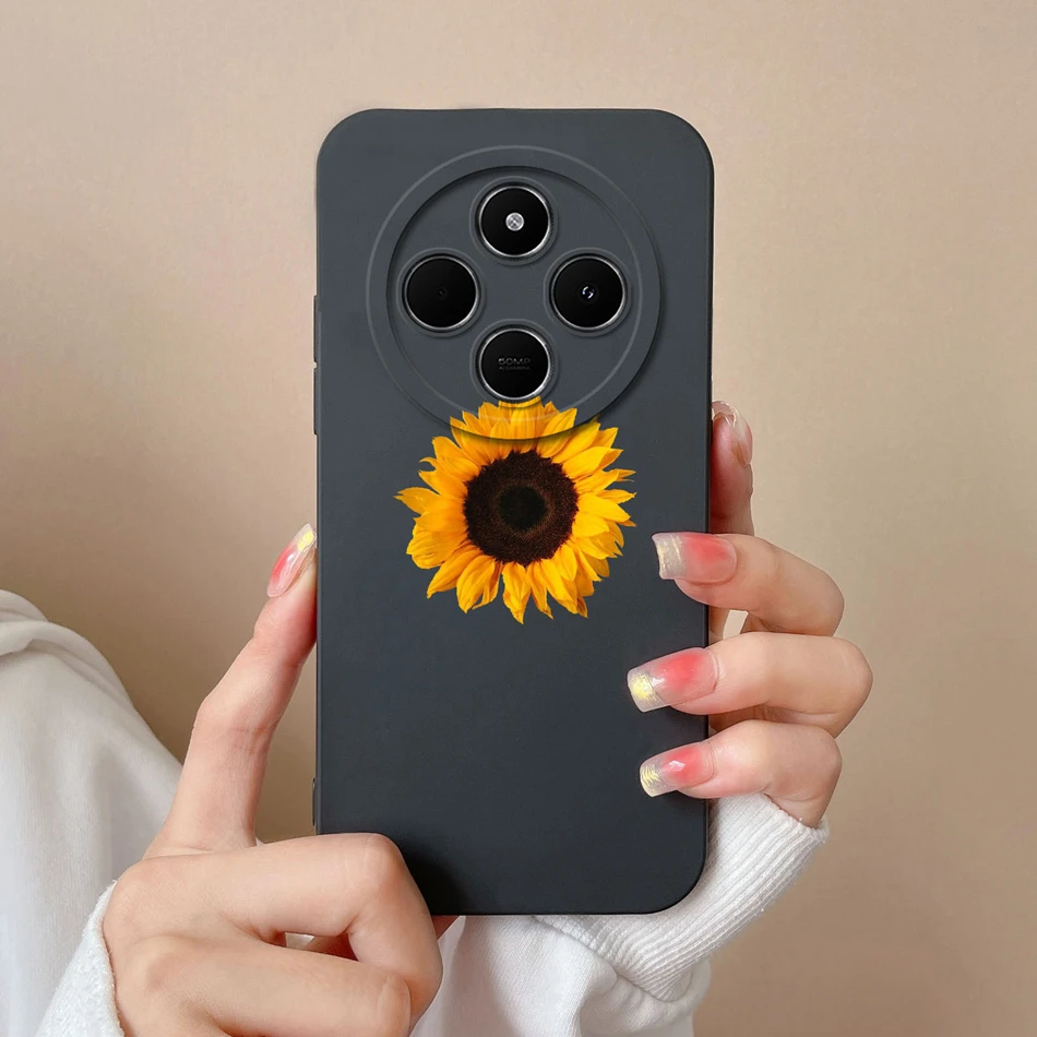 Leisure Flowers Soft Silicone Phone Case with Enhanced Lens Protection